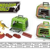HKM-007955 Dinosaur Escape Operation Game Toy Set with Miniature Tyrannosaurus Rex and Cage for Indoor Pretend Play