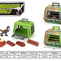 HKM-007955 Dinosaur Escape Operation Game Toy Set with Miniature Tyrannosaurus Rex and Cage for Indoor Pretend Play