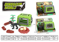 HKM-007955 Dinosaur Escape Operation Game Toy Set with Miniature Tyrannosaurus Rex and Cage for Indoor Pretend Play