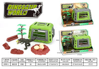 HKM-007955 Dinosaur Escape Operation Game Toy Set with Miniature Tyrannosaurus Rex and Cage for Indoor Pretend Play