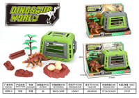 HKM-007955 Dinosaur Escape Operation Game Toy Set with Miniature Tyrannosaurus Rex and Cage for Indoor Pretend Play