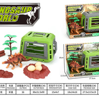 HKM-007955 Dinosaur Escape Operation Game Toy Set with Miniature Tyrannosaurus Rex and Cage for Indoor Pretend Play