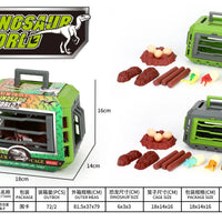 HKM-007955 Dinosaur Escape Operation Game Toy Set with Miniature Tyrannosaurus Rex and Cage for Indoor Pretend Play