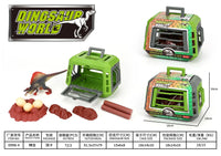 HKM-007955 Dinosaur Escape Operation Game Toy Set with Miniature Tyrannosaurus Rex and Cage for Indoor Pretend Play