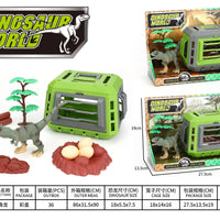 HKM-007955 Dinosaur Escape Operation Game Toy Set with Miniature Tyrannosaurus Rex and Cage for Indoor Pretend Play