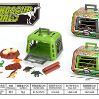 HKM-007955 Dinosaur Escape Operation Game Toy Set with Miniature Tyrannosaurus Rex and Cage for Indoor Pretend Play