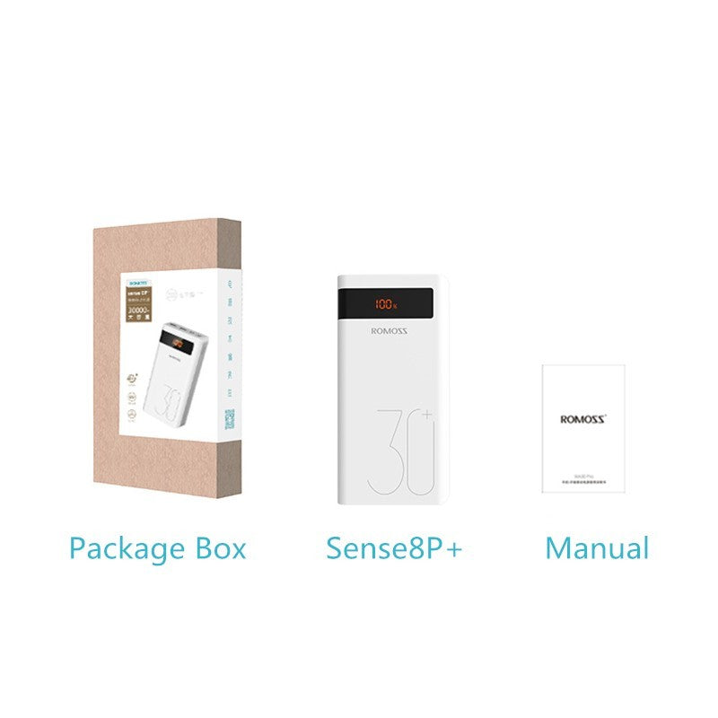 HKM-008083 30000mAh Power Bank with Digital Display and Multi-USB Output, Slim Portable Design