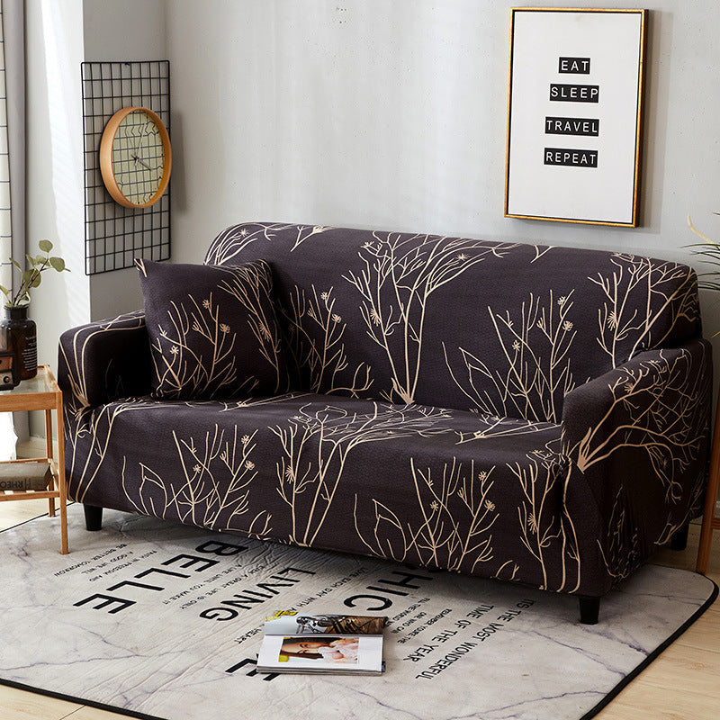 HKM-008083 Elastic Non-Slip Full Coverage Sofa Cover in Various Modern Colors for Living Room and Outdoor Use
