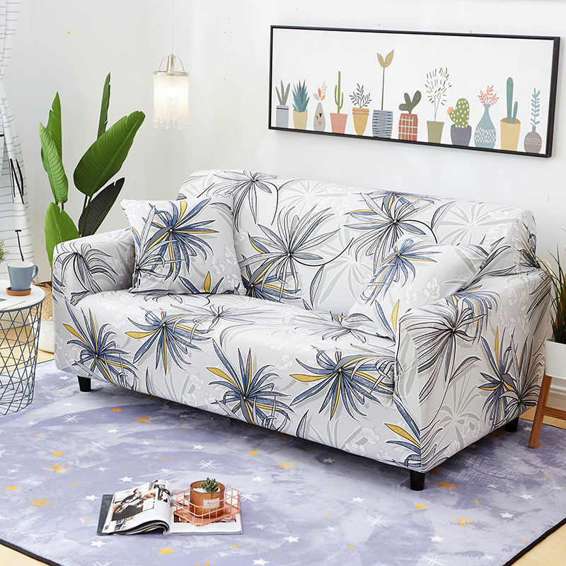 HKM-008083 Elastic Non-Slip Full Coverage Sofa Cover in Various Modern Colors for Living Room and Outdoor Use