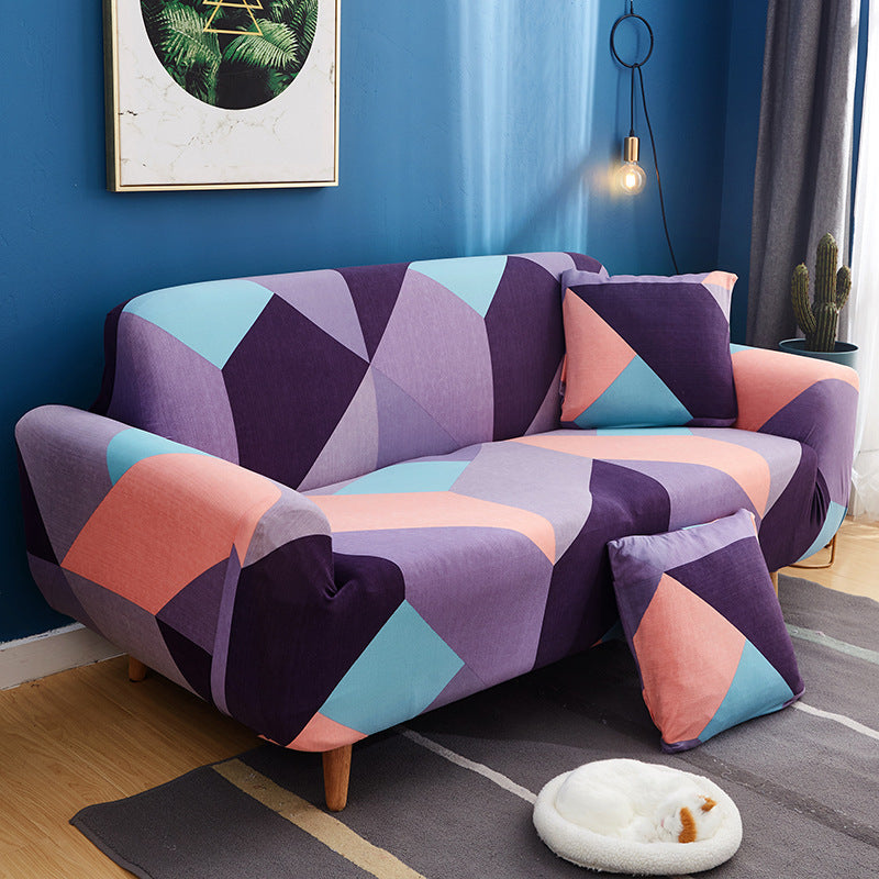 HKM-008083 Elastic Non-Slip Full Coverage Sofa Cover in Various Modern Colors for Living Room and Outdoor Use