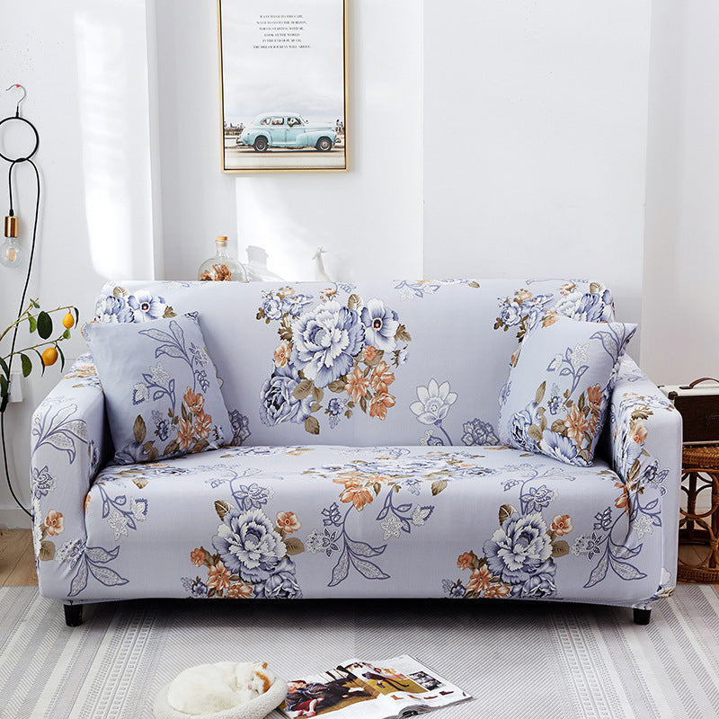 HKM-008083 Elastic Non-Slip Full Coverage Sofa Cover in Various Modern Colors for Living Room and Outdoor Use