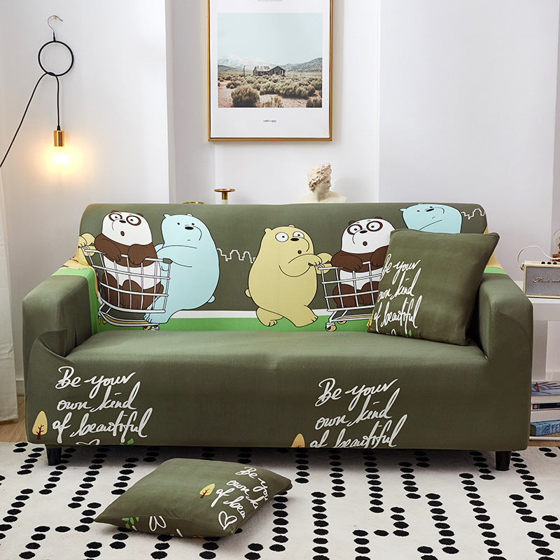 HKM-008083 Elastic Non-Slip Full Coverage Sofa Cover in Various Modern Colors for Living Room and Outdoor Use