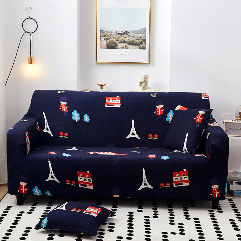 HKM-008083 Elastic Non-Slip Full Coverage Sofa Cover in Various Modern Colors for Living Room and Outdoor Use