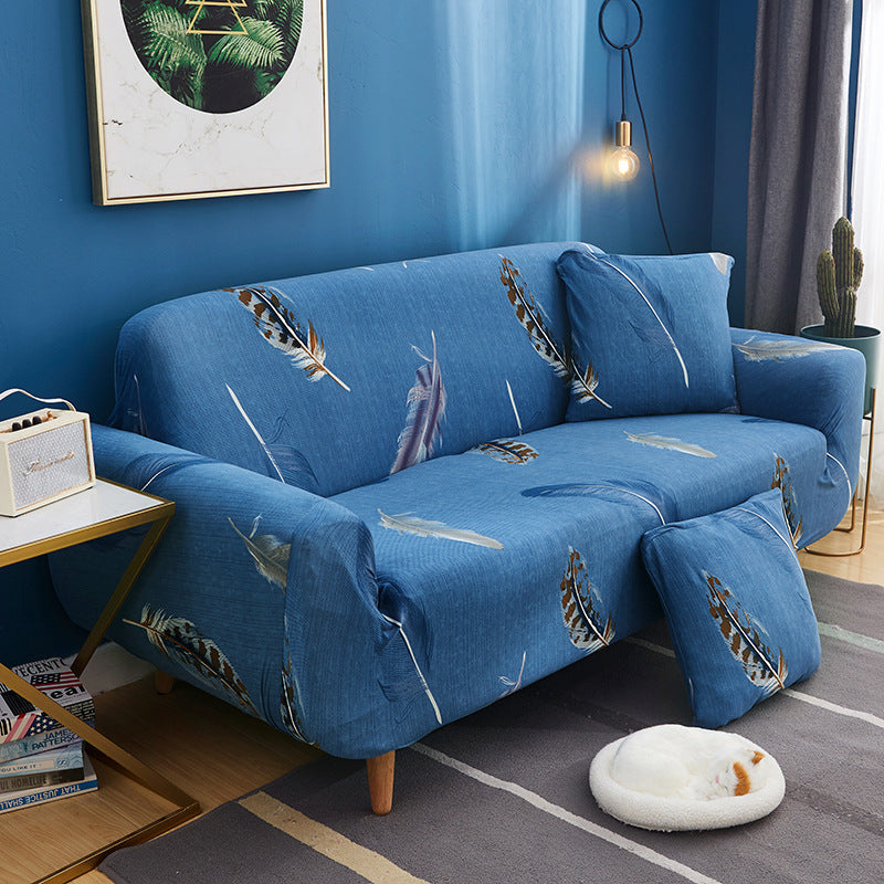 HKM-008083 Elastic Non-Slip Full Coverage Sofa Cover in Various Modern Colors for Living Room and Outdoor Use