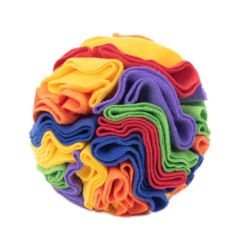 HKM-008147 Interactive Snuffle Ball for Dogs - Mental Stimulation Puzzle Toy, Portable & Washable Feeding Mat