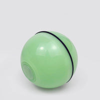 HKM-008211 LED Cat Laser Toy Ball with Replaceable Feather - USB Rechargeable Rolling Play Ball for Pet Fun