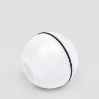 HKM-008211 LED Cat Laser Toy Ball with Replaceable Feather - USB Rechargeable Rolling Play Ball for Pet Fun