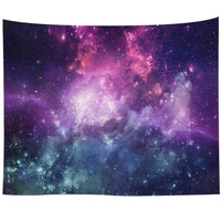HKM-008403 Blue Cosmos Print Tapestry - 100% Polyester Decorative Wall Hanging