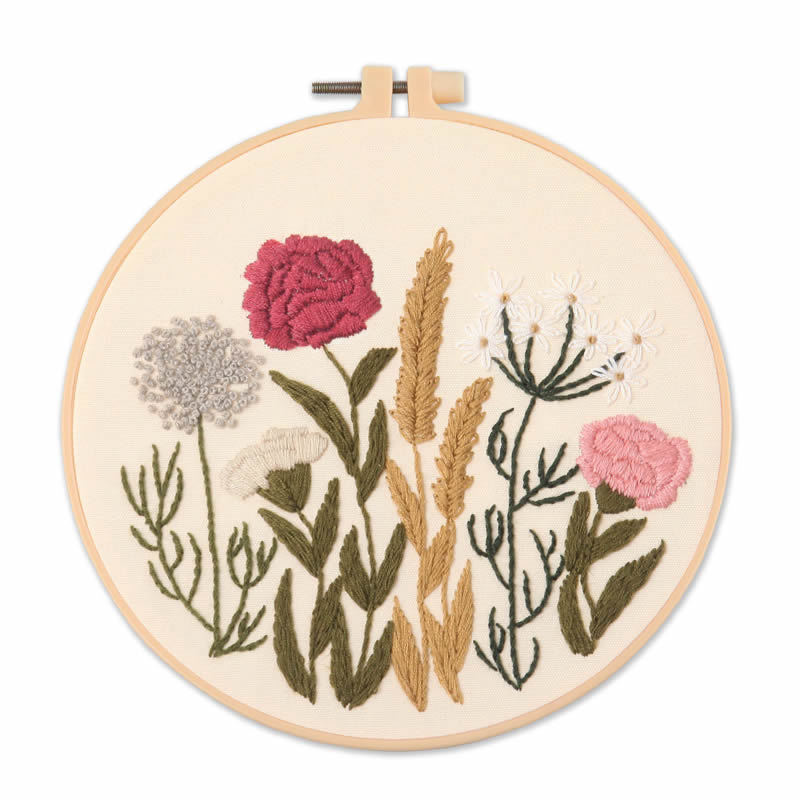 KTX-008531 Embroidery DIY Material Package for Cross Stitch with Plant and Flower Patterns