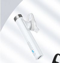 HKM-008595 Wireless Bluetooth Headset PD-BE400 with Music and Talk Time Up to 2.8 Hours, Black/White, ABS and Silicone Material