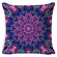 HKM-008659 Bohemian Mandala Linen Cushion Cover for Bedside and Sofa, 45x45 cm