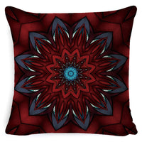 HKM-008659 Bohemian Mandala Linen Cushion Cover for Bedside and Sofa, 45x45 cm