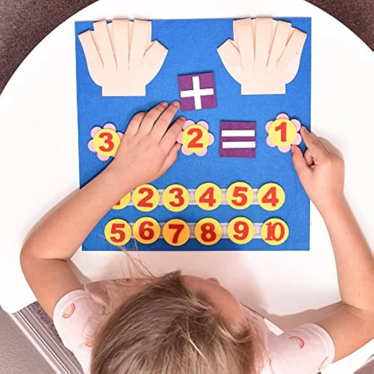 Felt Finger Numbers Counting Board - Educational Toy for Early Math Learning