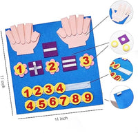 HKM-008659 Felt Finger Numbers Counting Board - Educational Toy for Early Math Learning
