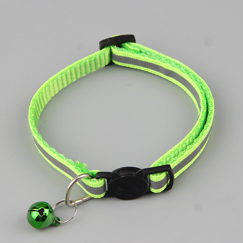 HKM-008723 Reflective Cat Head Safety Buckle Collar in Multiple Colors - Ideal for All Seasons and Special Festivals