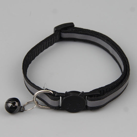 HKM-008723 Reflective Cat Head Safety Buckle Collar in Multiple Colors - Ideal for All Seasons and Special Festivals