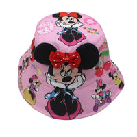 HKM-008851 Children's Cartoon Character Stitched Fisherman Sunshade Hat for Outdoor Fun