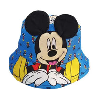 HKM-008851 Children's Cartoon Character Stitched Fisherman Sunshade Hat for Outdoor Fun