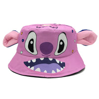 HKM-008851 Children's Cartoon Character Stitched Fisherman Sunshade Hat for Outdoor Fun