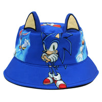 HKM-008851 Children's Cartoon Character Stitched Fisherman Sunshade Hat for Outdoor Fun