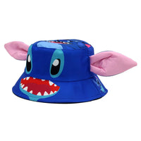 HKM-008851 Children's Cartoon Character Stitched Fisherman Sunshade Hat for Outdoor Fun