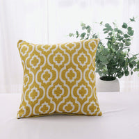 HKM-008915 Geometric Abstract Cotton and Linen Yarn-Dyed Sofa Cushion Pillowcase 45x45cm