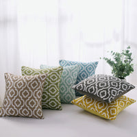 HKM-008915 Geometric Abstract Cotton and Linen Yarn-Dyed Sofa Cushion Pillowcase 45x45cm