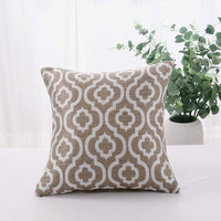 HKM-008915 Geometric Abstract Cotton and Linen Yarn-Dyed Sofa Cushion Pillowcase 45x45cm