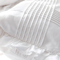 HKM-009171 Pure White Cotton Twill Korean Style Ruffled Pillowcase Set - 1 Pair, 48x74cm