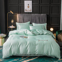 HKM-009171 Serenade Washed Silk Four-Piece Bedding Set in Multiple Colors for 1.5m, 1.8m, and 2.0m Beds