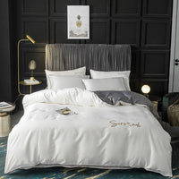 HKM-009171 Serenade Washed Silk Four-Piece Bedding Set in Multiple Colors for 1.5m, 1.8m, and 2.0m Beds