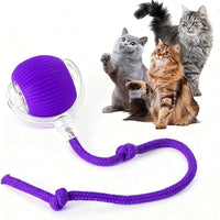 HKM-009299 Interactive Rechargeable Cat Ball Toy with Motion Sensor and Obstacle Avoidance Mechanism for Indoor Play