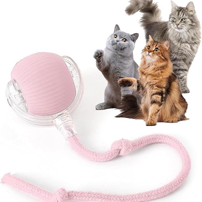 HKM-009299 Interactive Rechargeable Cat Ball Toy with Motion Sensor and Obstacle Avoidance Mechanism for Indoor Play