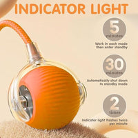 HKM-009299 Interactive Rechargeable Cat Ball Toy with Motion Sensor and Obstacle Avoidance Mechanism for Indoor Play