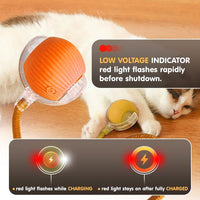 HKM-009299 Interactive Rechargeable Cat Ball Toy with Motion Sensor and Obstacle Avoidance Mechanism for Indoor Play
