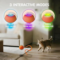 HKM-009299 Interactive Rechargeable Cat Ball Toy with Motion Sensor and Obstacle Avoidance Mechanism for Indoor Play