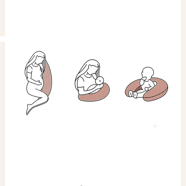 HKM-009299 Organic Cotton Pillow for Children and Pregnant Women, Ergonomic Design, Soft Polyester Filling, 38x170x25cm
