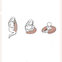 HKM-009299 Organic Cotton Pillow for Children and Pregnant Women, Ergonomic Design, Soft Polyester Filling, 38x170x25cm