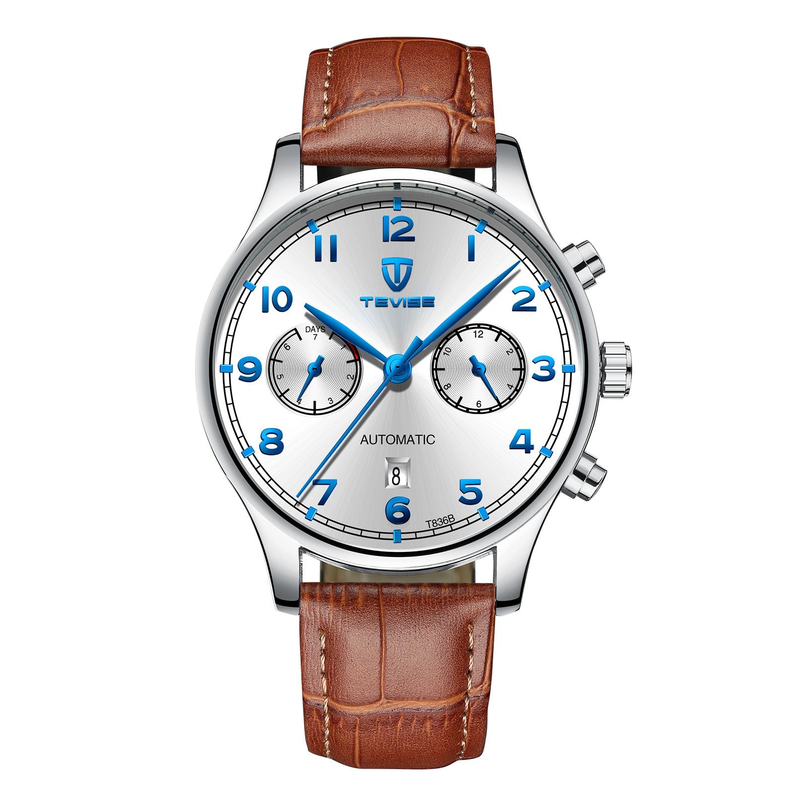 HKM-009363 Automatic Mechanical Men's Casual Watch - Waterproof, 42mm Dial, Multiple Colors Available