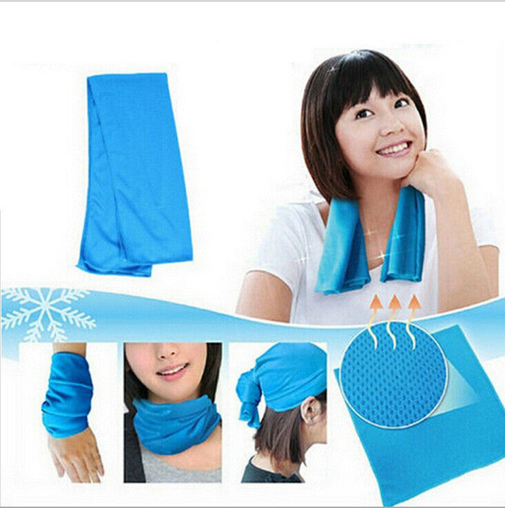 HKM-009427 Instant Cooling Sports Towel - Ice Cold Yarn, Available in Various Colors